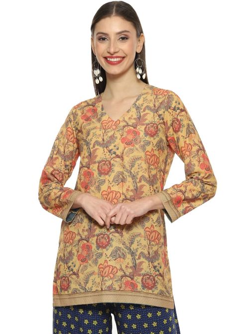 Drapshe Women's Poly Crepe Straight Kurti