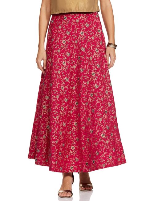 Drapshe Women Maxi Skirt hot pink