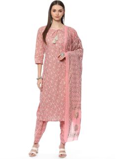 Drapshe Women's Assorted Cotton Hand Block Print Unstitched Suit Set