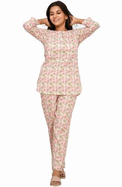 Fabslo Women's Cotton Printed Floral Co-ord Set